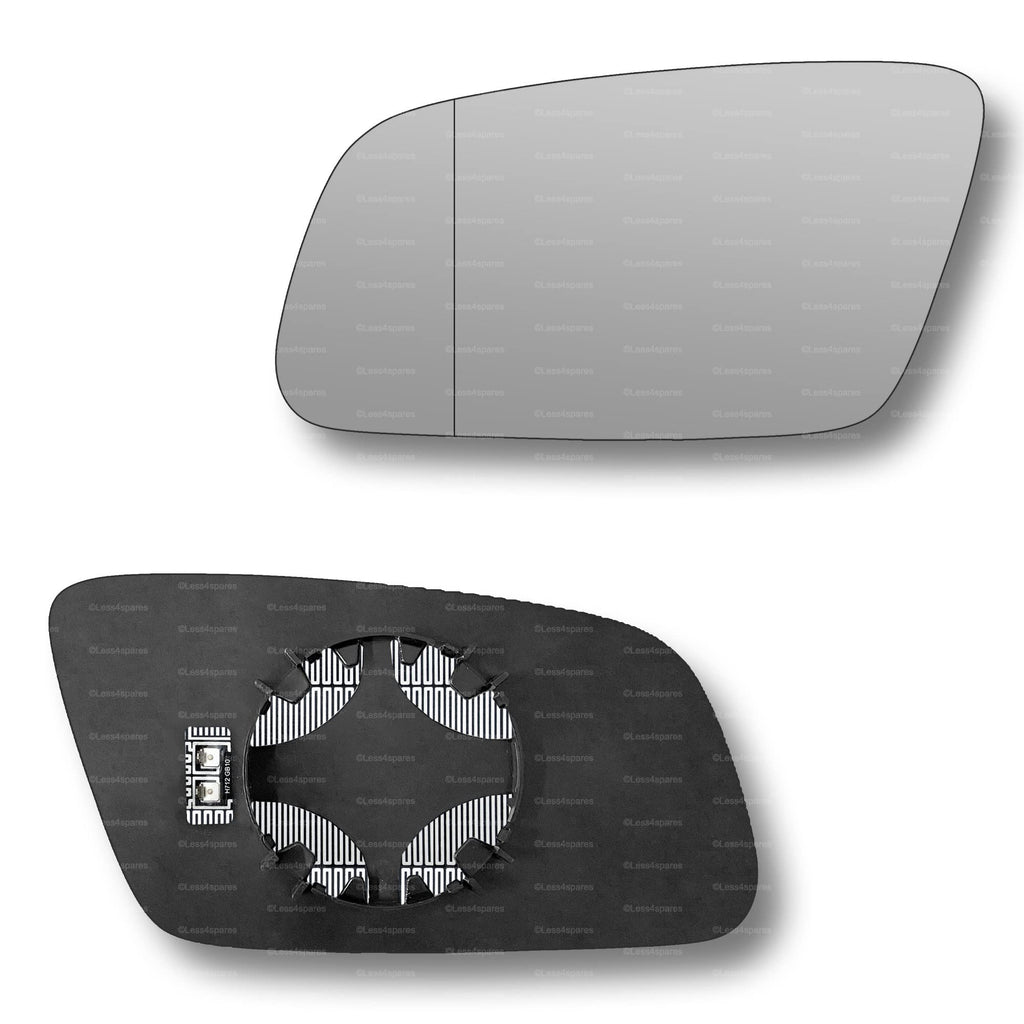Replacement Wing Mirror Glass Left for Audi A3 2000-2003 Clip-On Passenger Near Side N/S Heated with Blind Spot