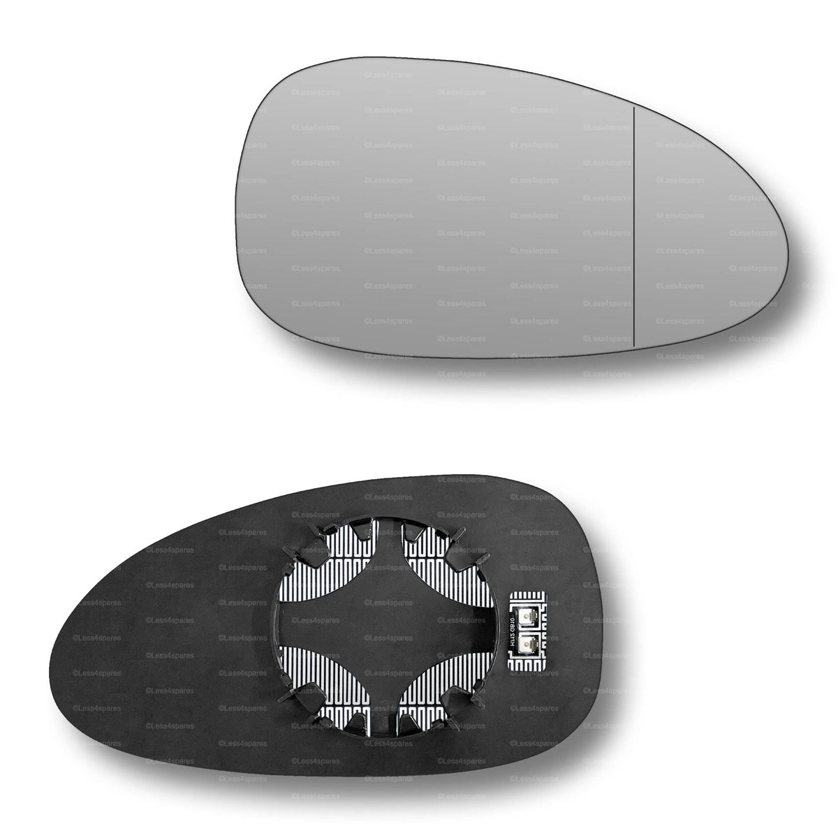 Replacement Wing Mirror Glass Right for Daewoo Chevrolet Lacetti 2003-2008 Clip-On Driver Off side Heated with Blind Spot
