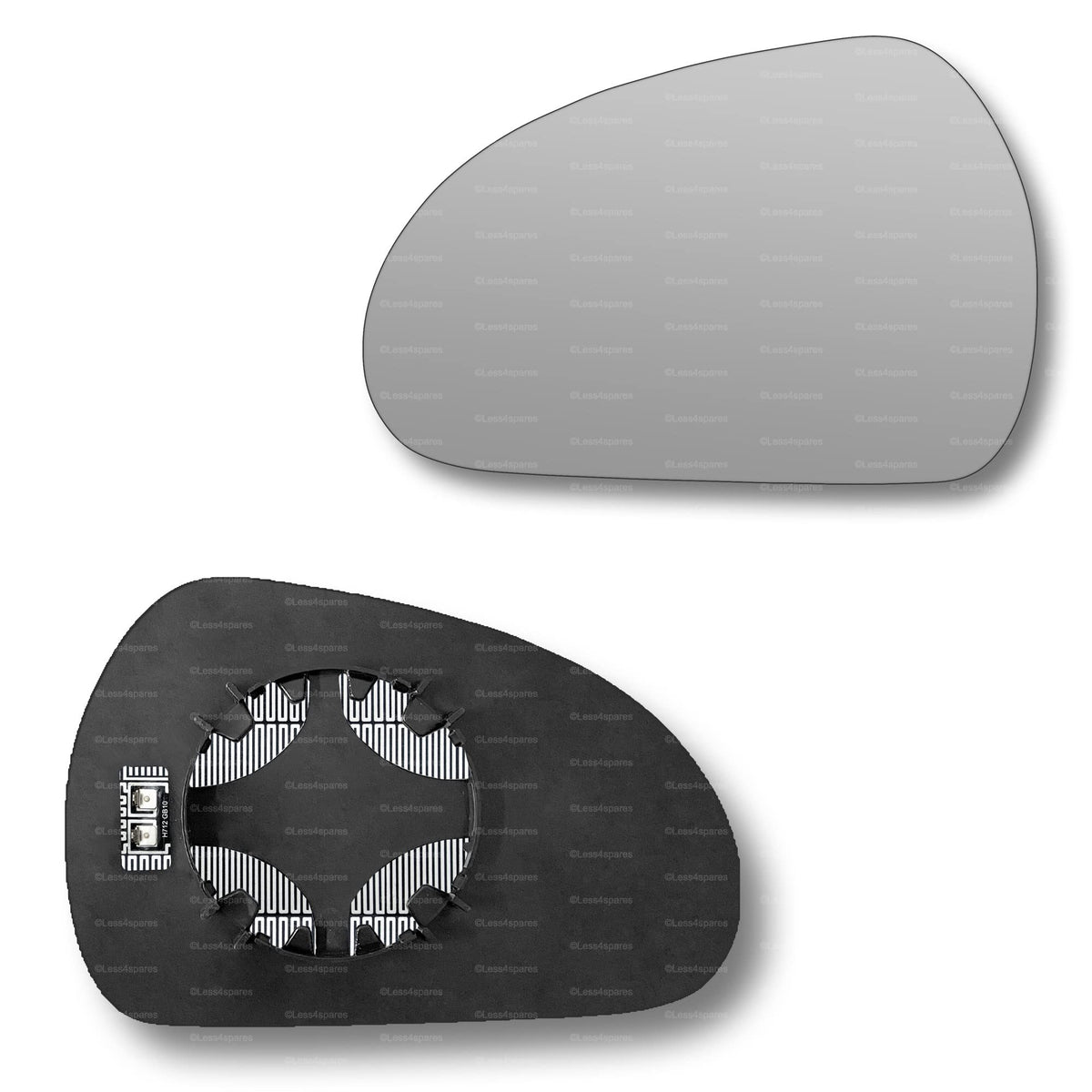 Replacement Wing Mirror Glass Left for Peugeot 207 2006-2012 Clip-On Passenger Near Side N/S Heated Convex