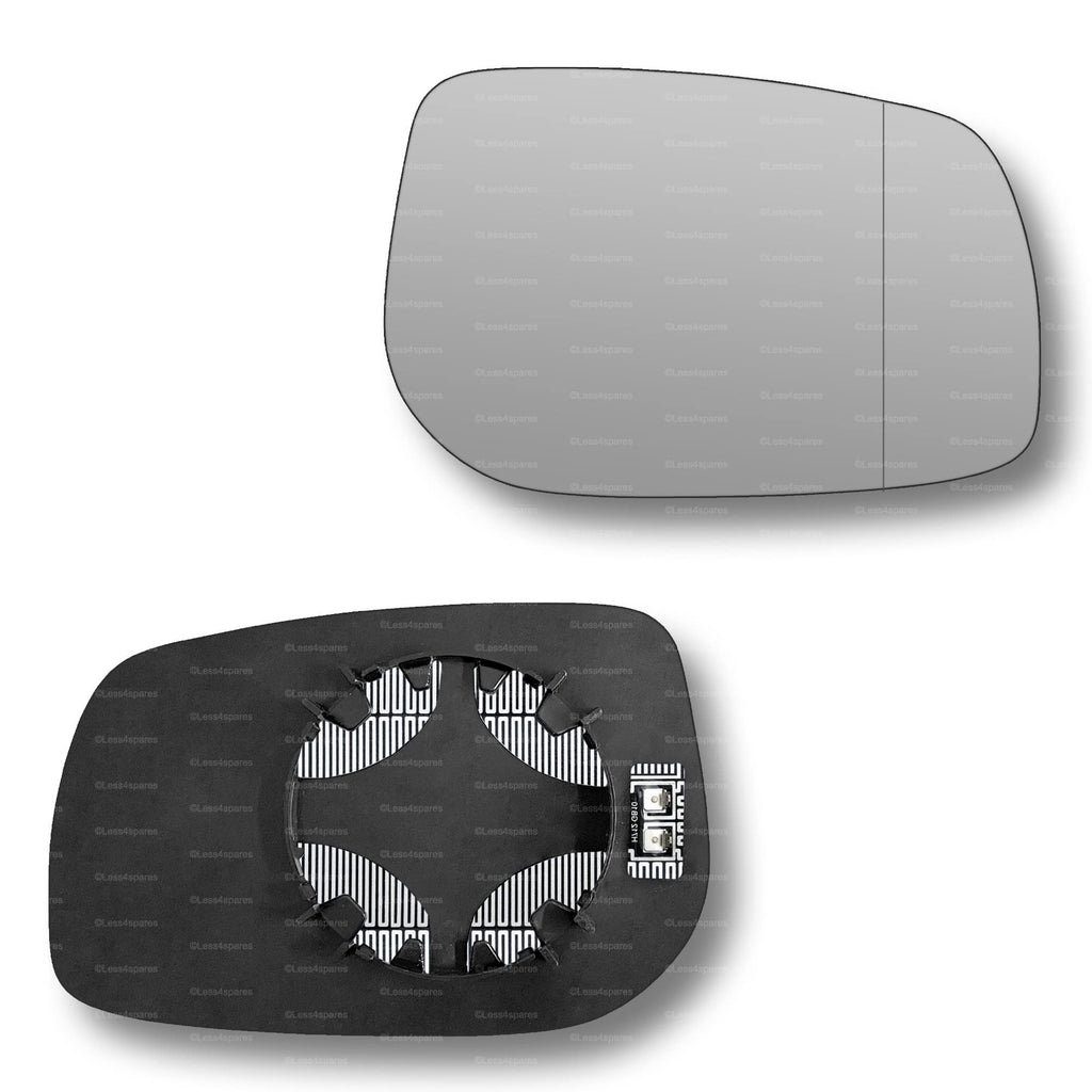 Replacement Wing Mirror Glass Right for Toyota Auris 2006-2012 Clip-On Driver Off side Heated with Blind Spot