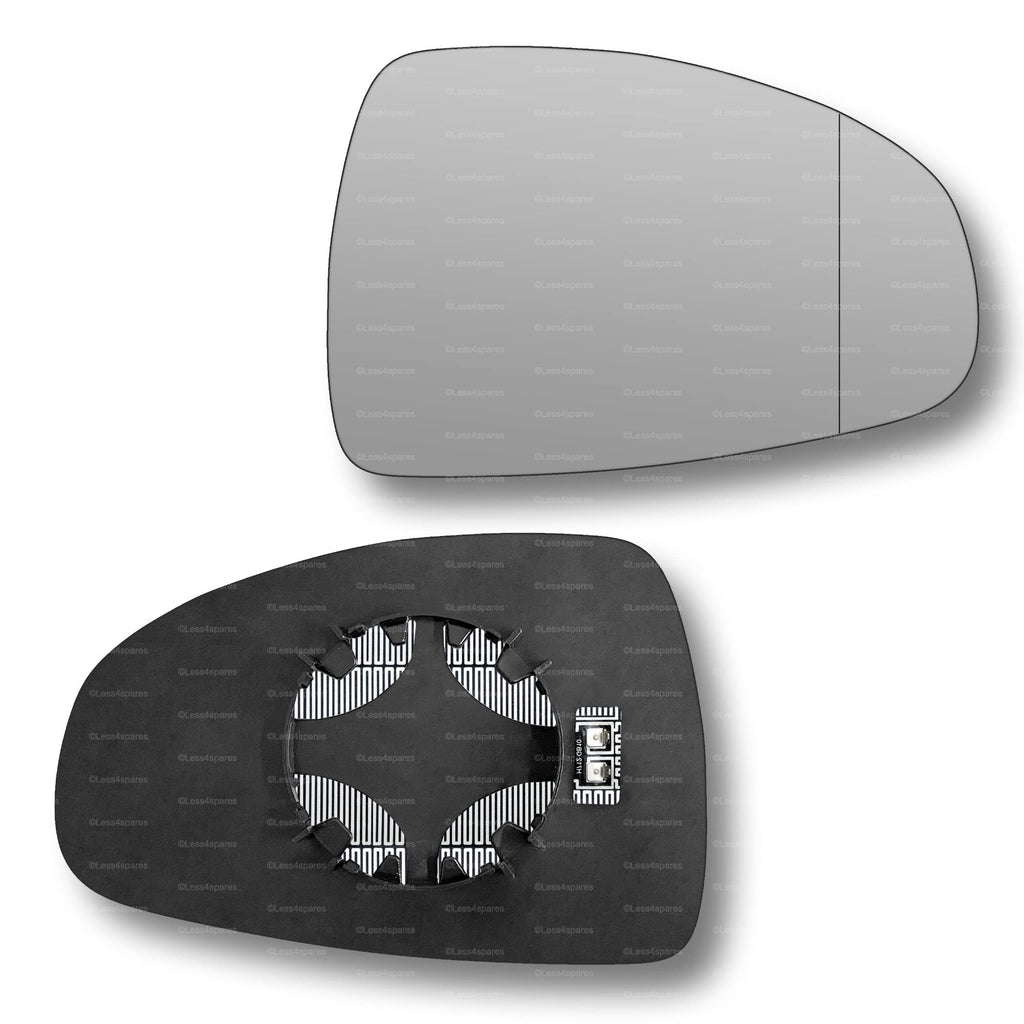 Replacement Wing Mirror Glass Right for Audi A1 2010-2018 Clip-On Driver Off side Heated with Blind Spot