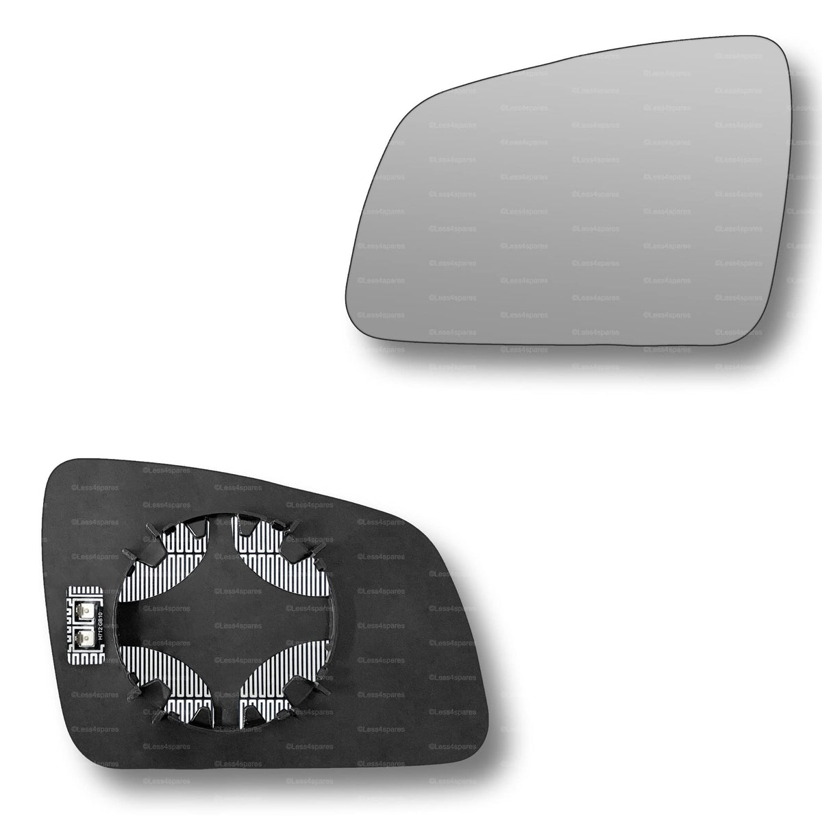 Replacement Wing Mirror Glass Left for Mercedes C-Class 2007-2008 Clip-On Passenger Near Side N/S Heated Convex