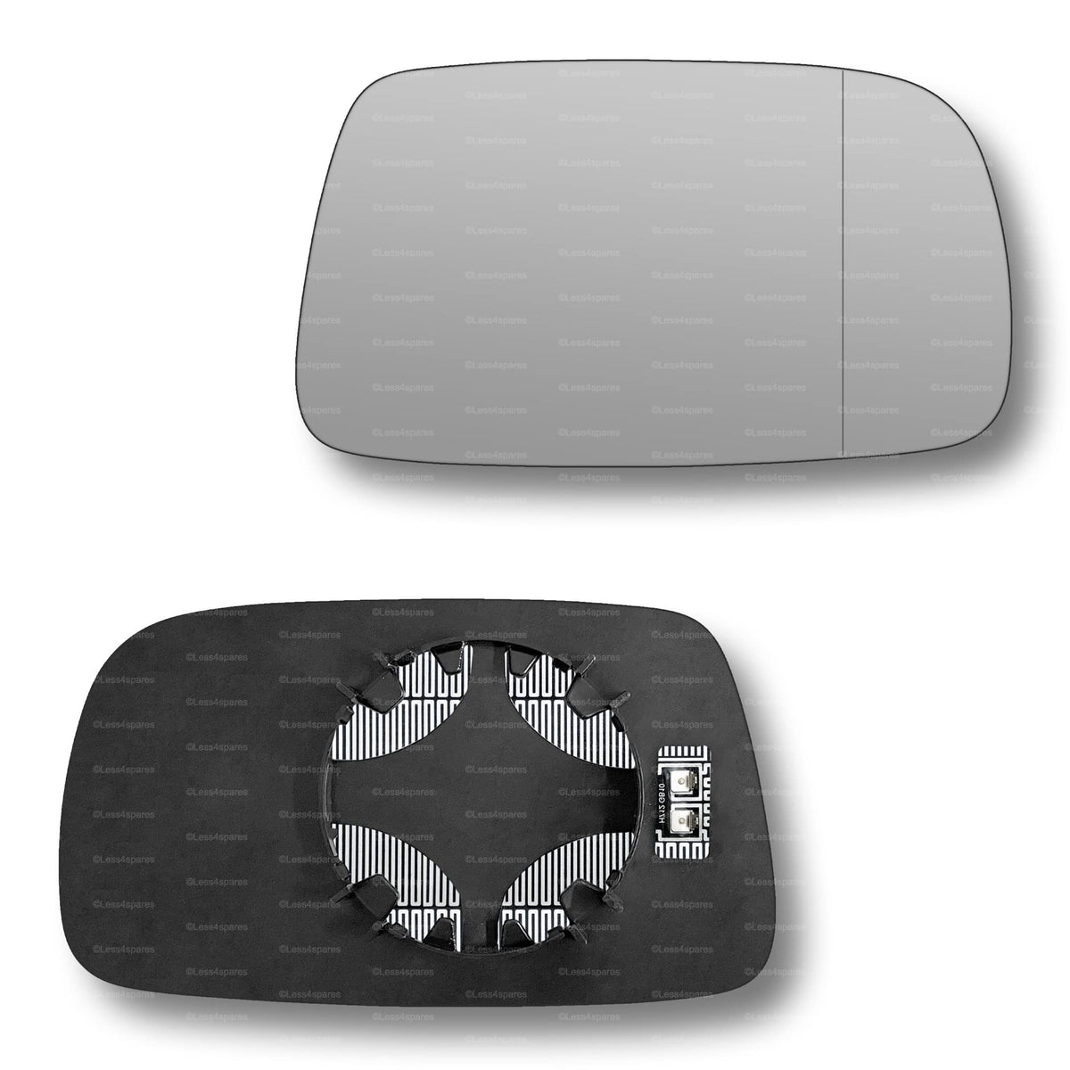Replacement Wing Mirror Glass Right for Toyota Yaris 1999-2005 Clip-On Driver Off side Heated with Blind Spot