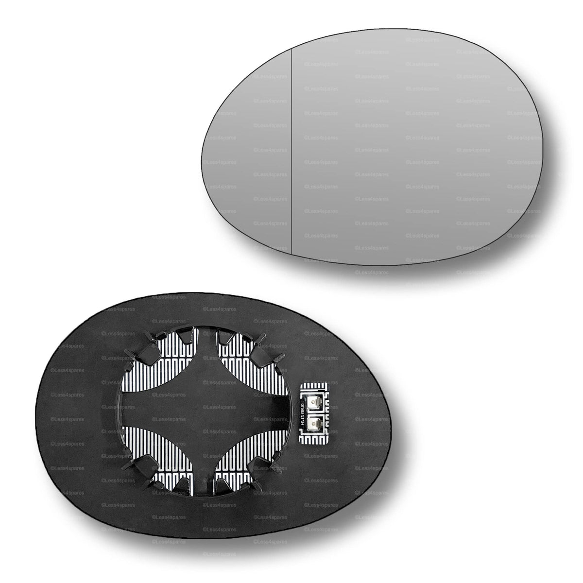 Replacement Wing Mirror Glass Left for Mini Convertible 2015-2022 Clip-On Passenger Near Side N/S Heated with Blind Spot