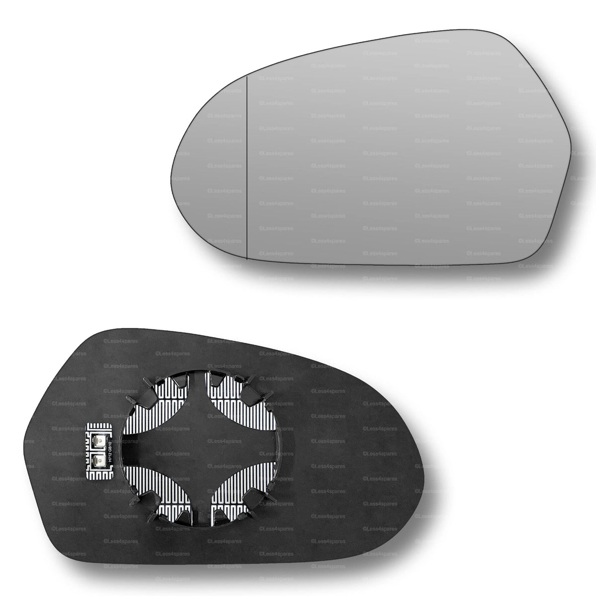 Replacement Wing Mirror Glass Left for Audi A6 2011-2018 Clip-On Passenger Near Side N/S Heated with Blind Spot