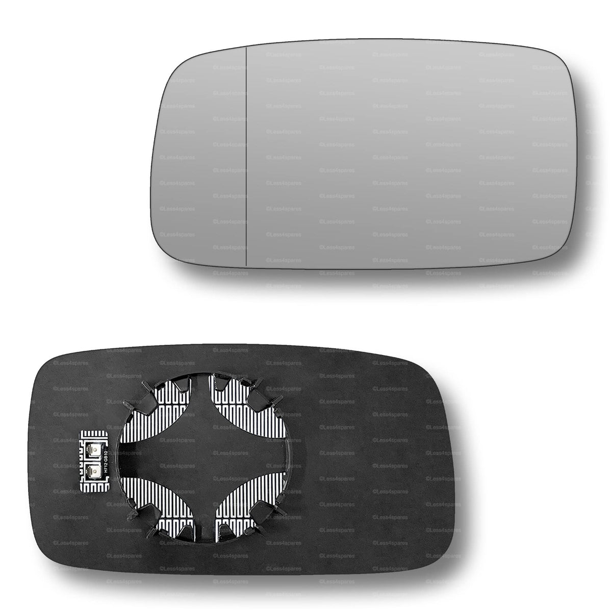 Replacement Wing Mirror Glass Left for Volvo 740 760 1981-1992 Clip-On Passenger Near Side N/S Heated with Blind Spot