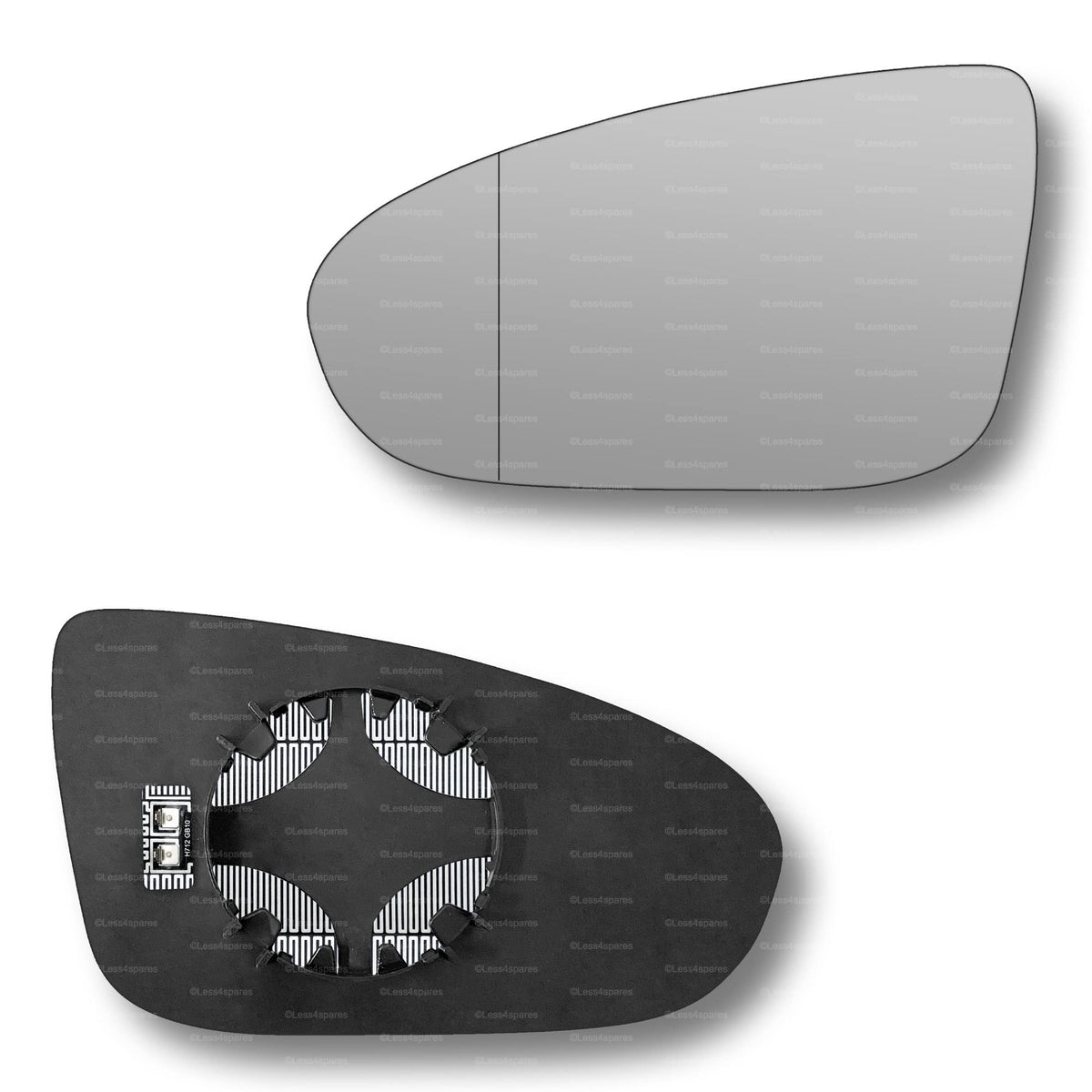 Replacement Wing Mirror Glass Left for Vauxhall Meriva 2010-2017 Clip-On Passenger Near Side N/S Heated with Blind Spot