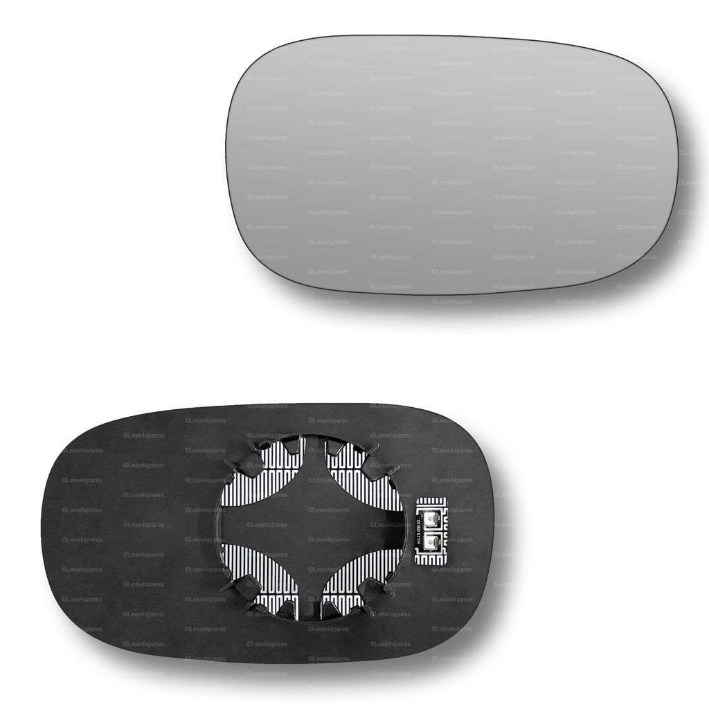 Replacement Wing Mirror Glass Right for Ford KA 1996-2008 Clip-On Driver Off side Heated Convex