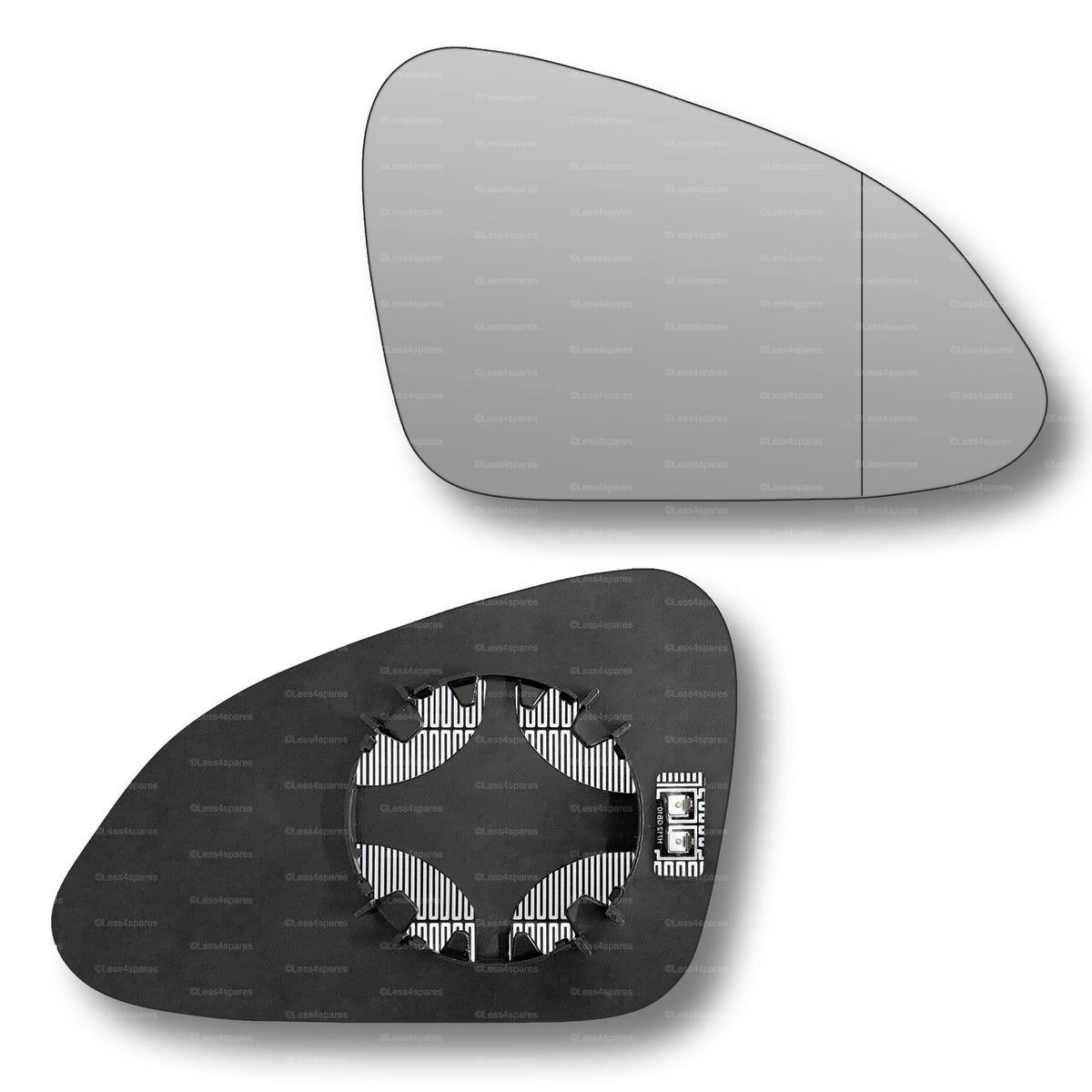 Replacement Wing Mirror Glass Right for Vauxhall Insignia 2008-2017 Clip-On Driver Off side Heated with Blind Spot