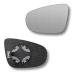 Replacement Wing Mirror Glass Left for VW Touran 2009-2015 Clip-On Passenger Near Side N/S Heated Convex