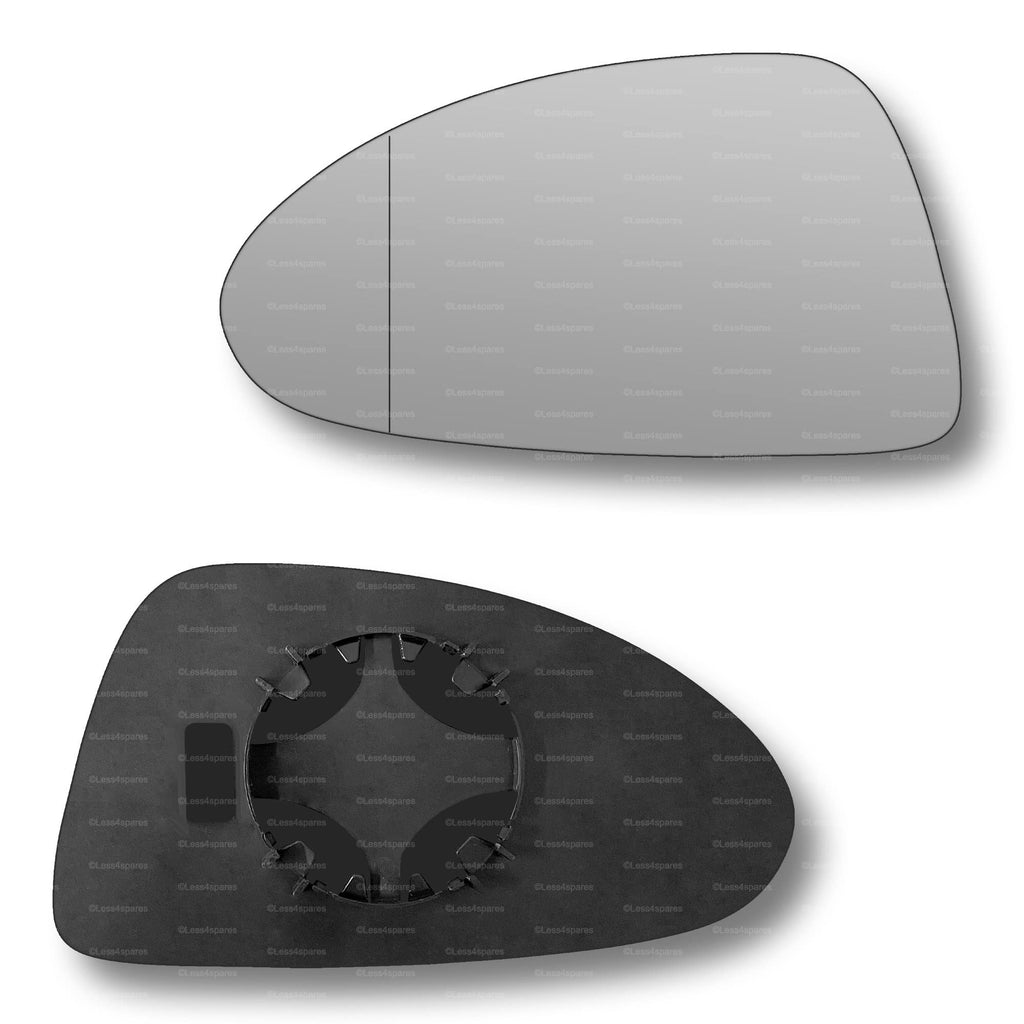 Replacement Wing Mirror Glass Left for Vauxhall Corsa 2006-2014 Clip-On Passenger Near Side N/S with Blind Spot