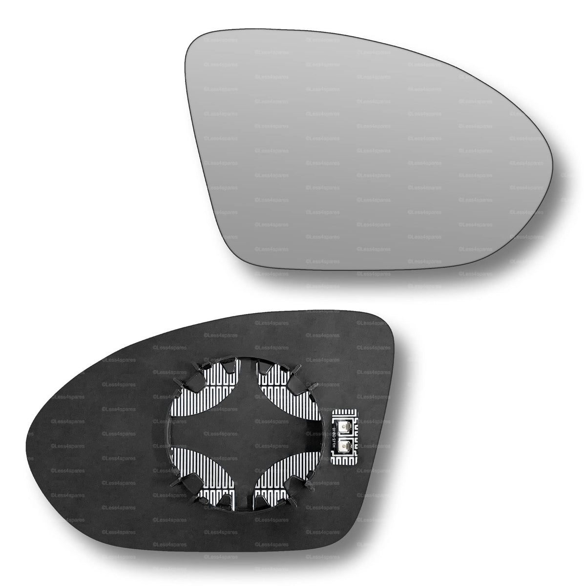 Replacement Wing Mirror Glass Right for Vauxhall Insignia 2017-2022 Clip-On Driver Off side Heated Convex