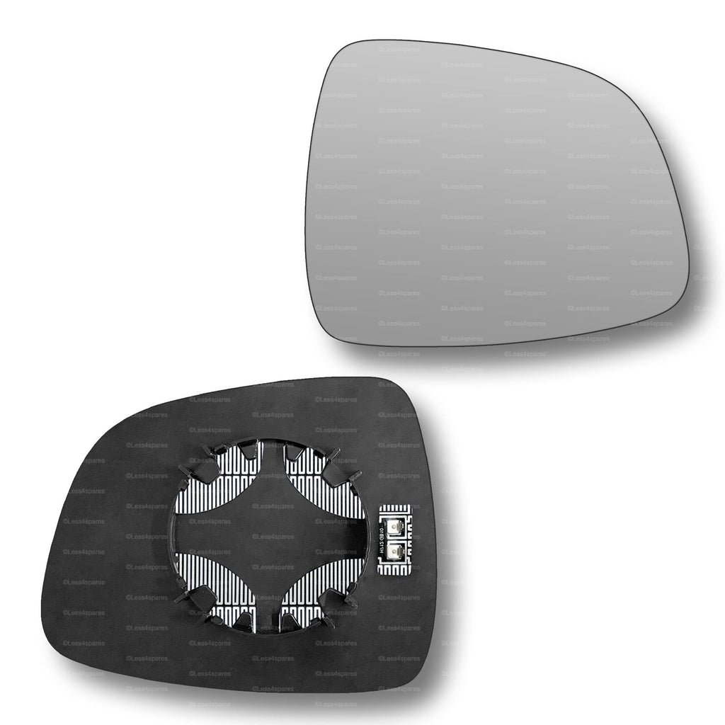Replacement Wing Mirror Glass Right for Fiat Sedici 2006-2014 Clip-On Driver Off side Heated Convex