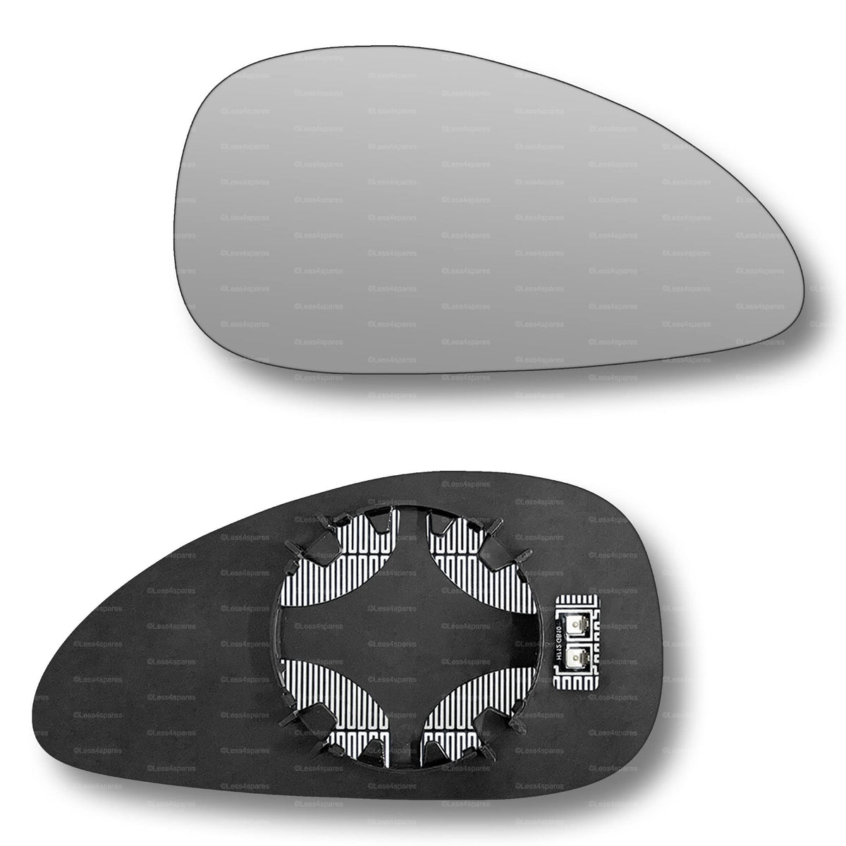 Replacement Wing Mirror Glass Right for Citroen C4 2004-2009 Clip-On Driver Off side Heated Convex