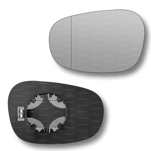 Replacement Wing Mirror Glass Left for BMW 1 Series 2009-2011 Clip-On Passenger Near Side N/S Heated with Blind Spot
