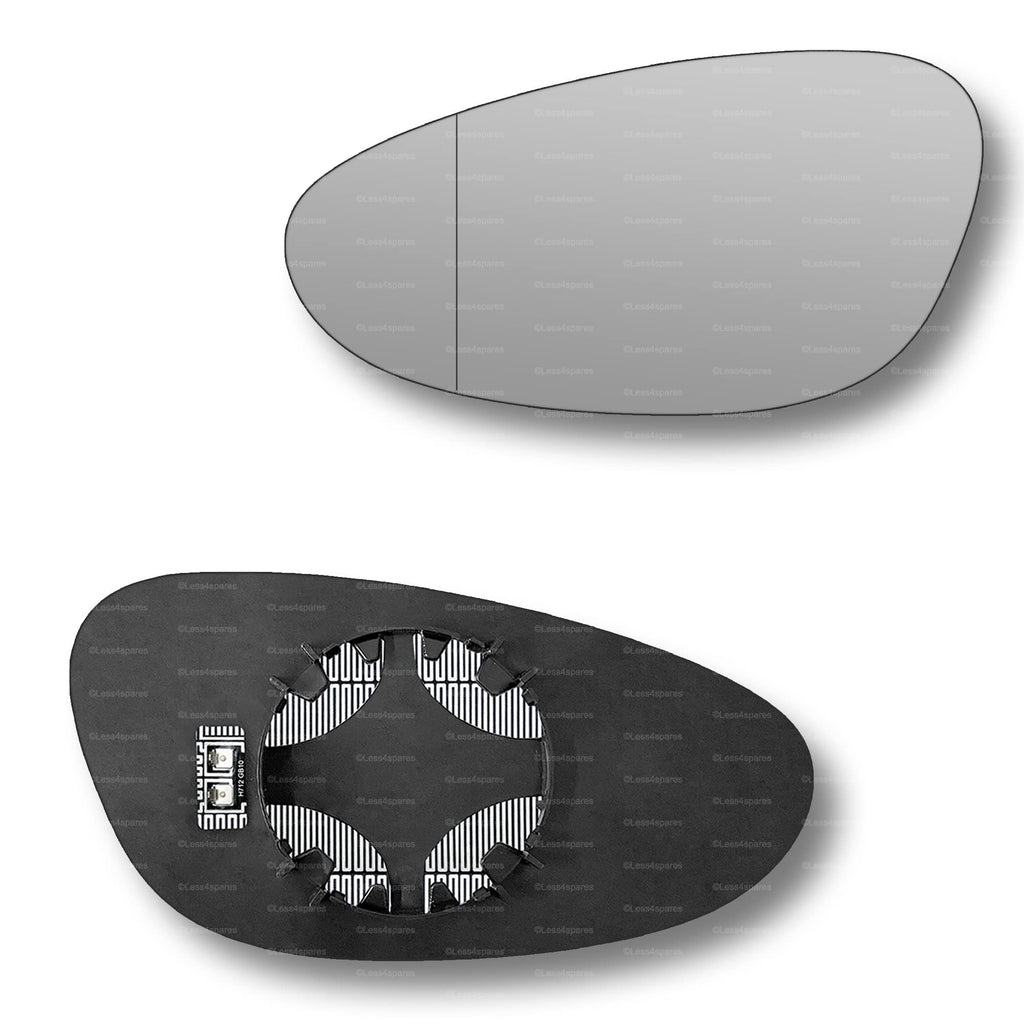 Replacement Wing Mirror Glass Left for Porsche Boxster 1998-2004 Clip-On Passenger Near Side N/S Heated with Blind Spot