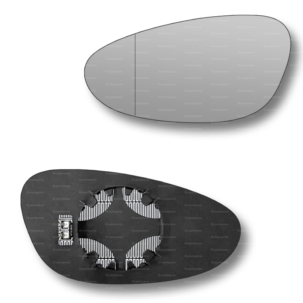 Replacement Wing Mirror Glass Left for Porsche Boxster 1998-2004 Clip-On Passenger Near Side N/S Heated with Blind Spot
