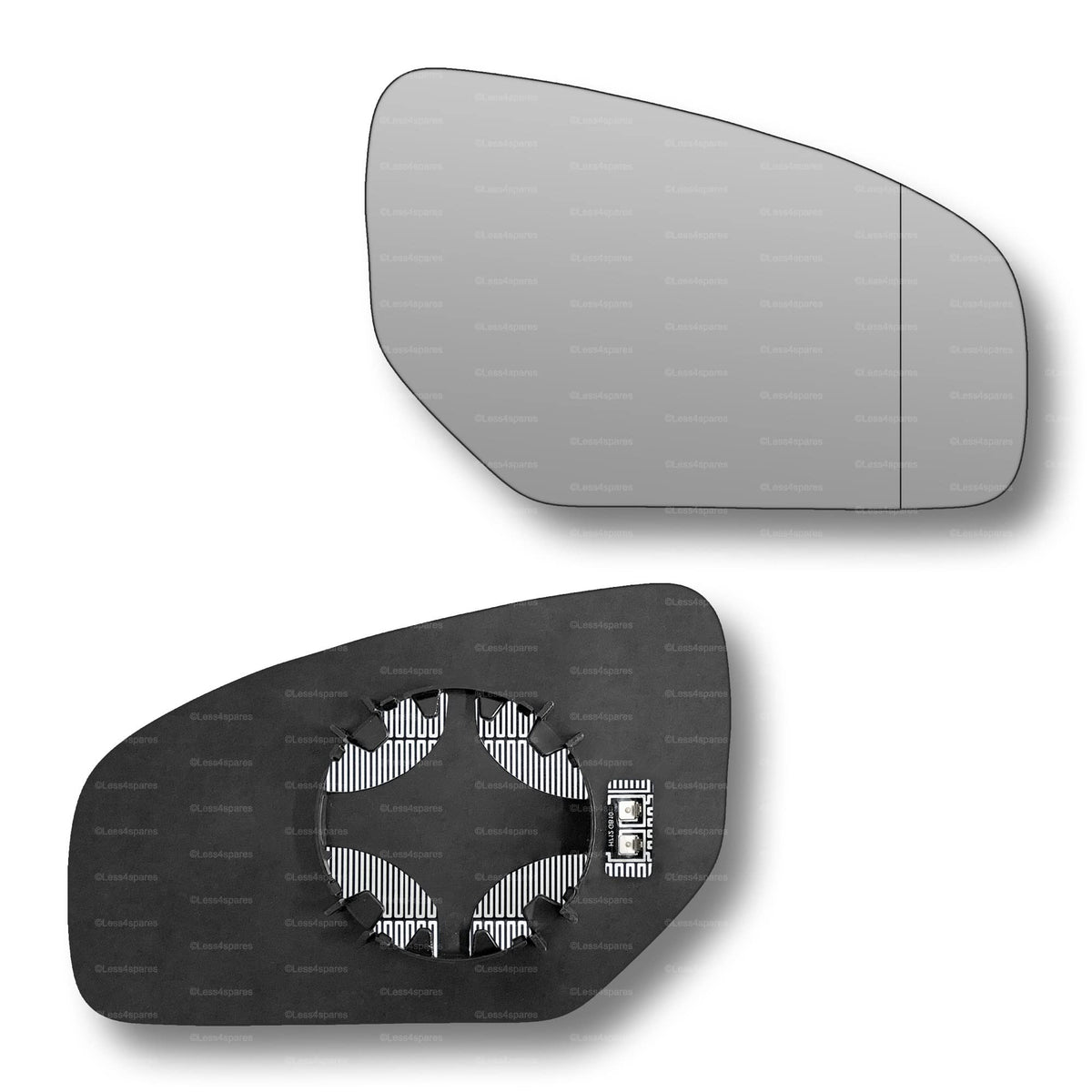 Replacement Wing Mirror Glass Right for Honda Civic 2012-2017 Clip-On Driver Off side Heated with Blind Spot