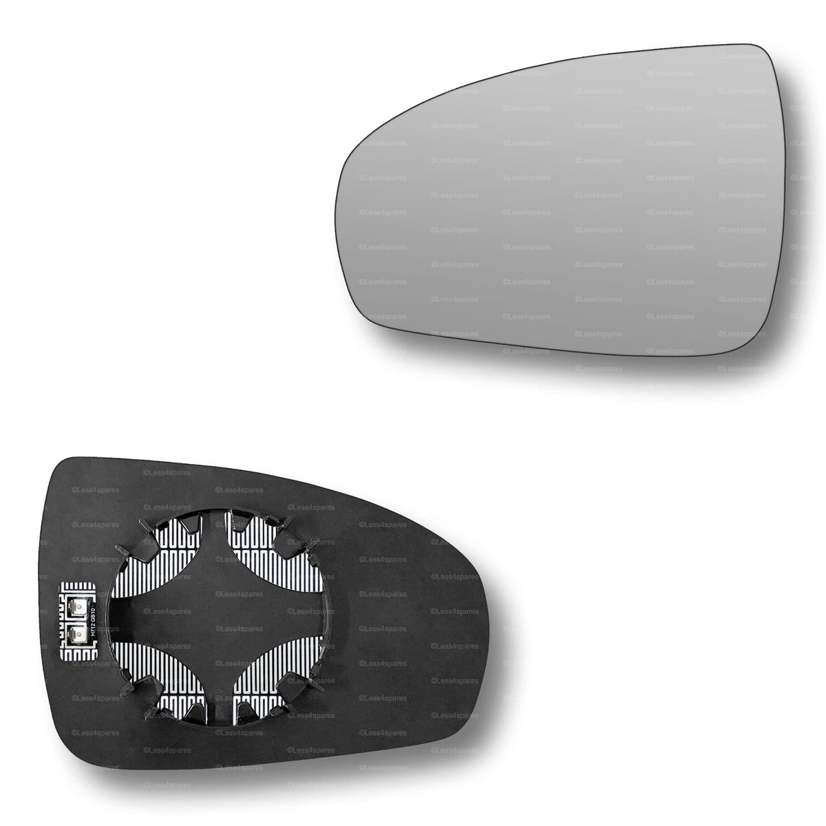 Replacement Wing Mirror Glass Left for Mercedes SL 2008-2012 Clip-On Passenger Near Side N/S Heated Convex