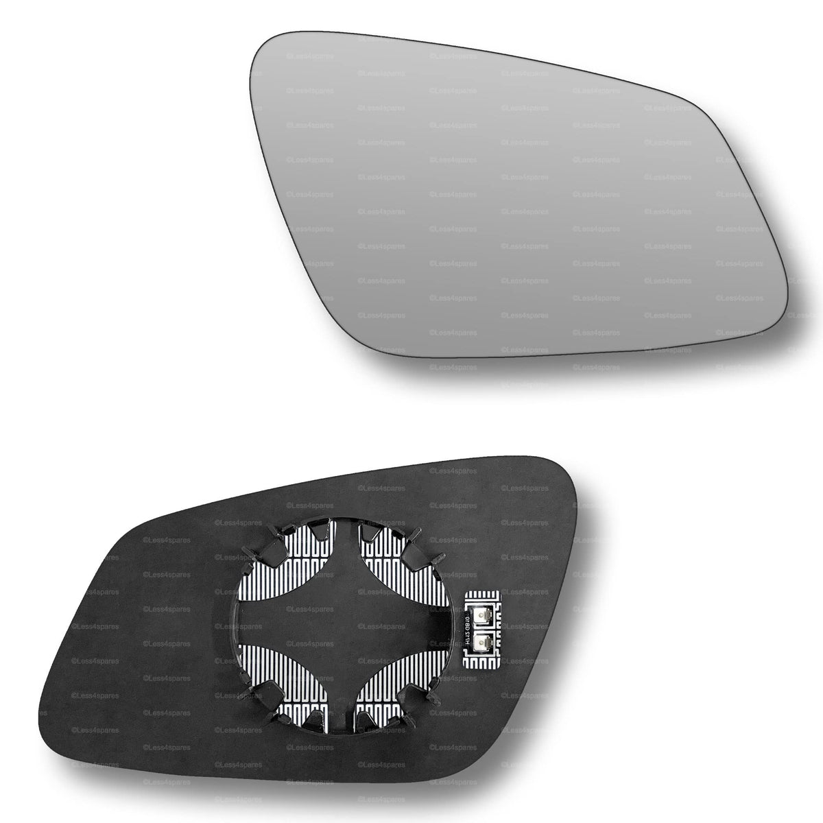 Replacement Wing Mirror Glass Right for BMW 7 Series 2009-2015 Clip-On Driver Off side Heated Convex