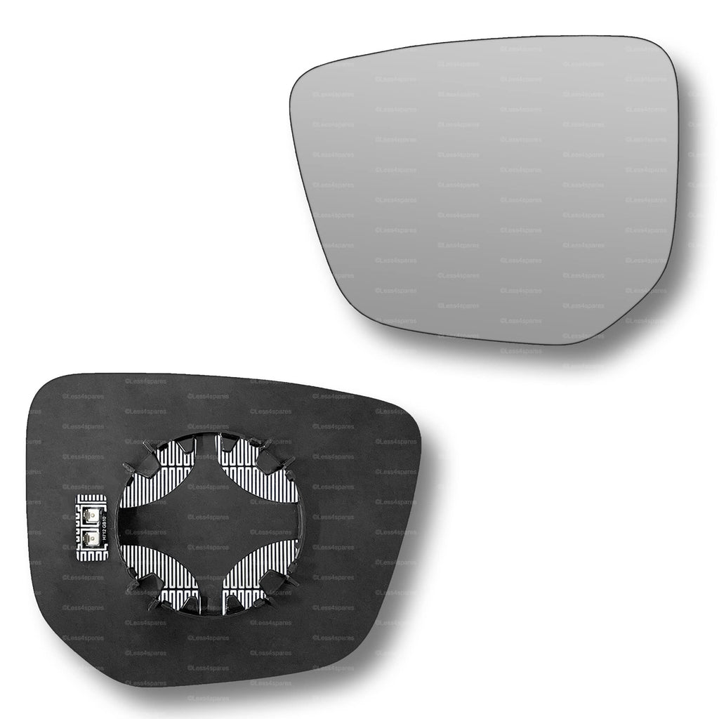 Replacement Wing Mirror Glass Left for Mitsubishi Eclipse Cross 2018-2022 Clip-On Passenger Near Side N/S Heated Convex