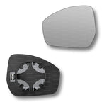 Replacement Wing Mirror Glass Left for Jaguar E-Pace 2017-2022 Clip-On Passenger Near Side N/S Heated Convex