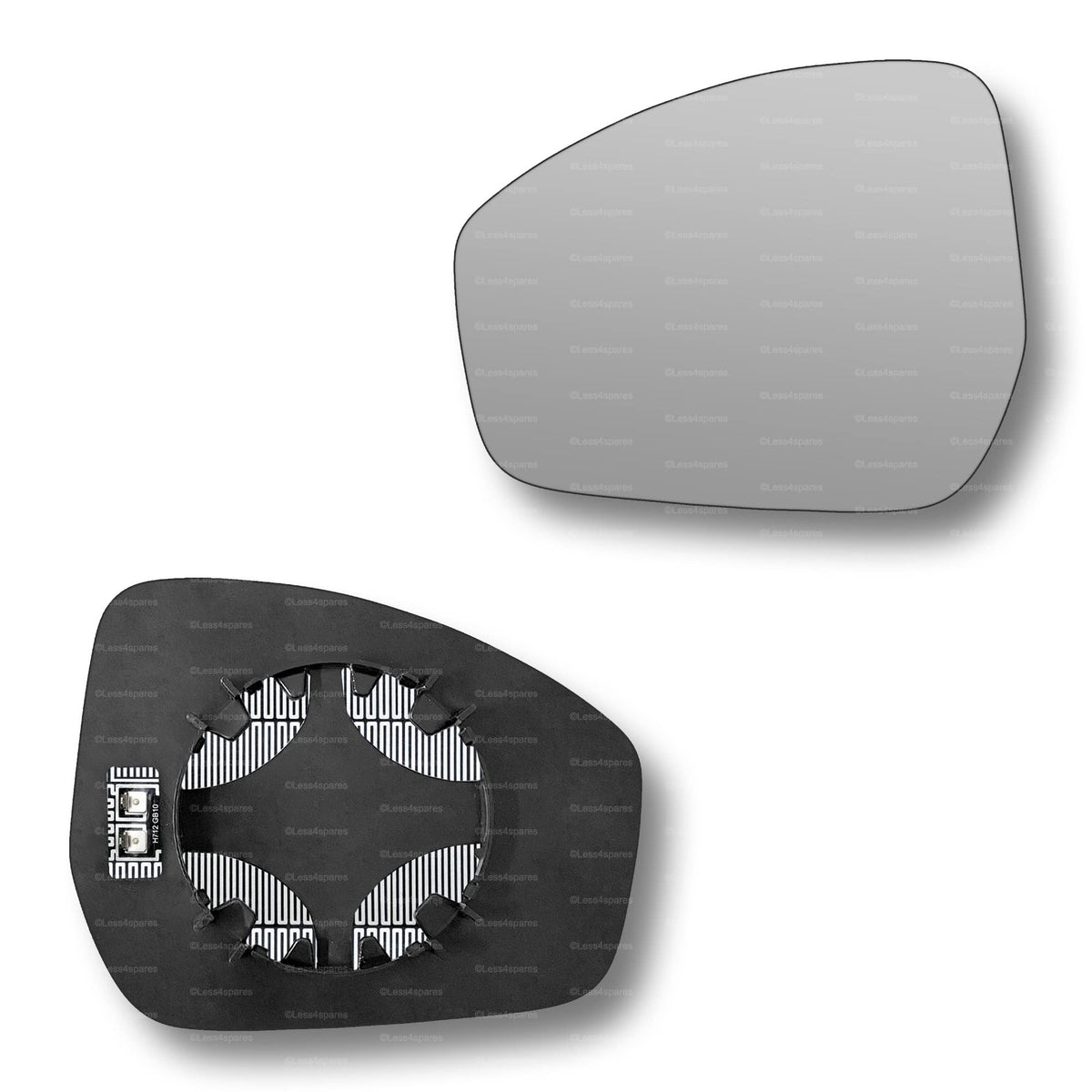 Replacement Wing Mirror Glass Left for Jaguar F-Pace 2016-2022 Clip-On Passenger Near Side N/S Heated Convex