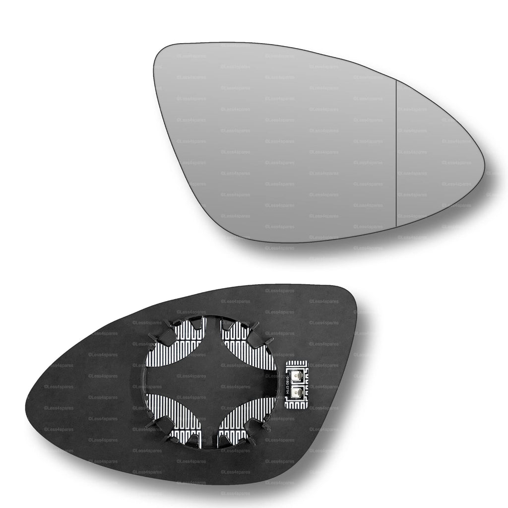 Replacement Wing Mirror Glass Right for Porsche Cayenne 2010-2018 Clip-On Driver Off side Heated with Blind Spot