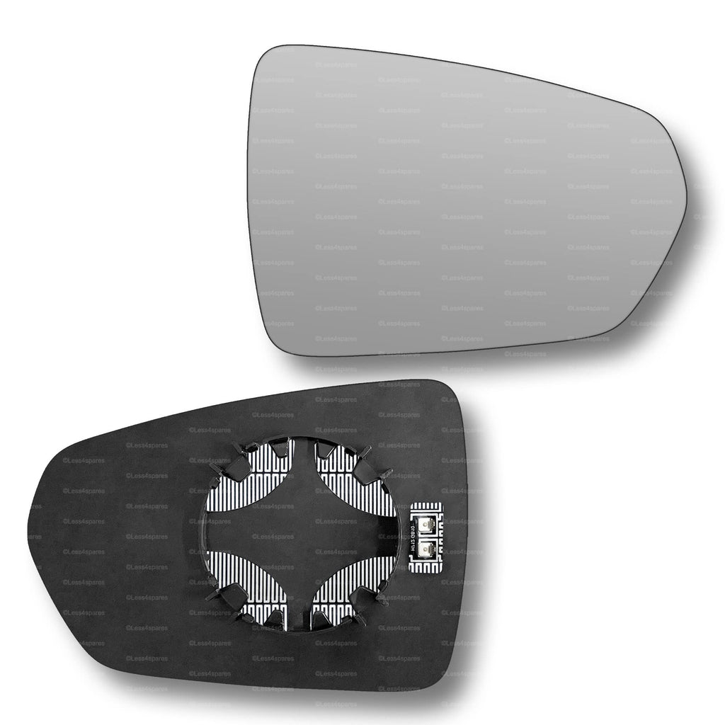 Replacement Wing Mirror Glass Right for Audi A1 2018-2022 Clip-On Driver Off side Heated Convex