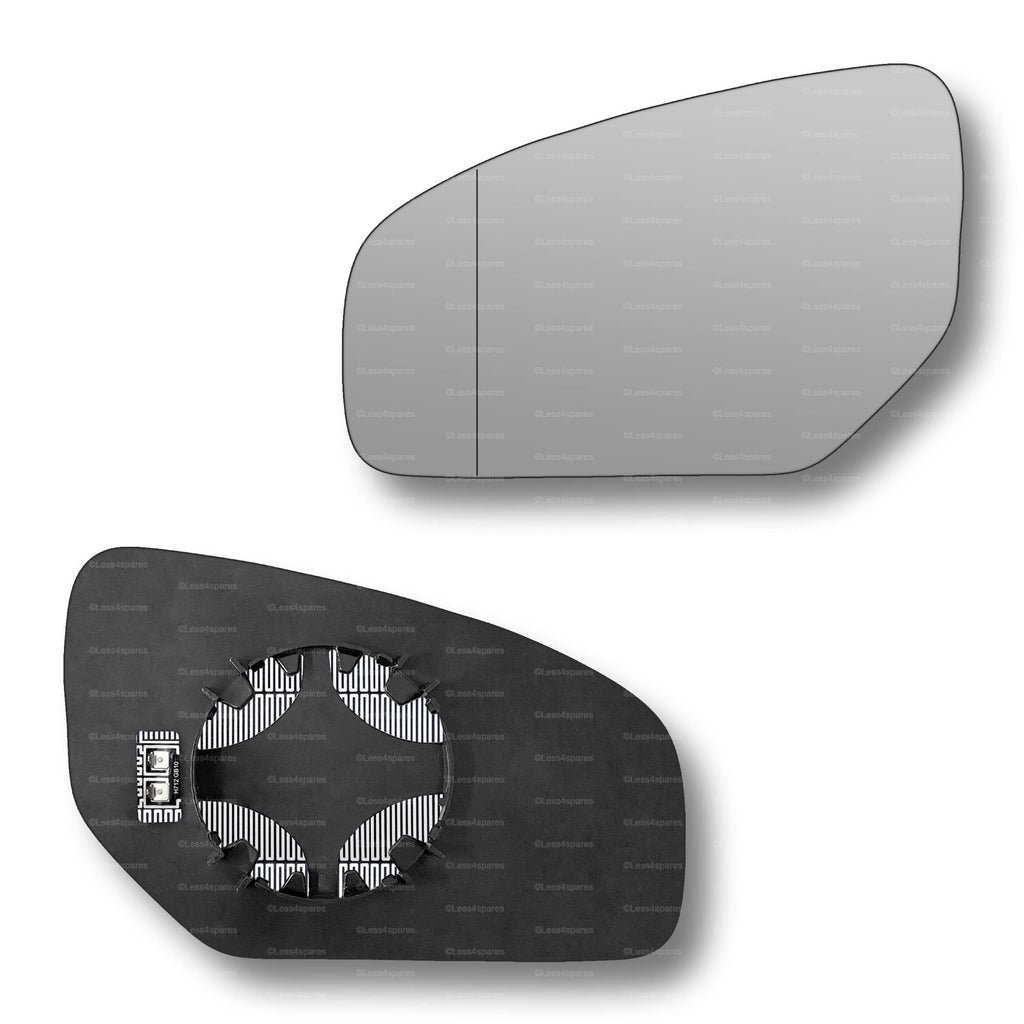Replacement Wing Mirror Glass Left for Honda Civic 2012-2017 Clip-On Passenger Near Side N/S Heated with Blind Spot