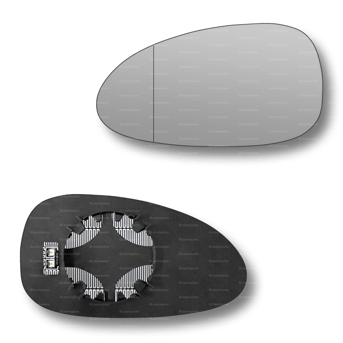 Replacement Wing Mirror Glass Left for Daewoo Chevrolet Lacetti 2003-2008 Clip-On Passenger Near Side N/S Heated with Blind Spot