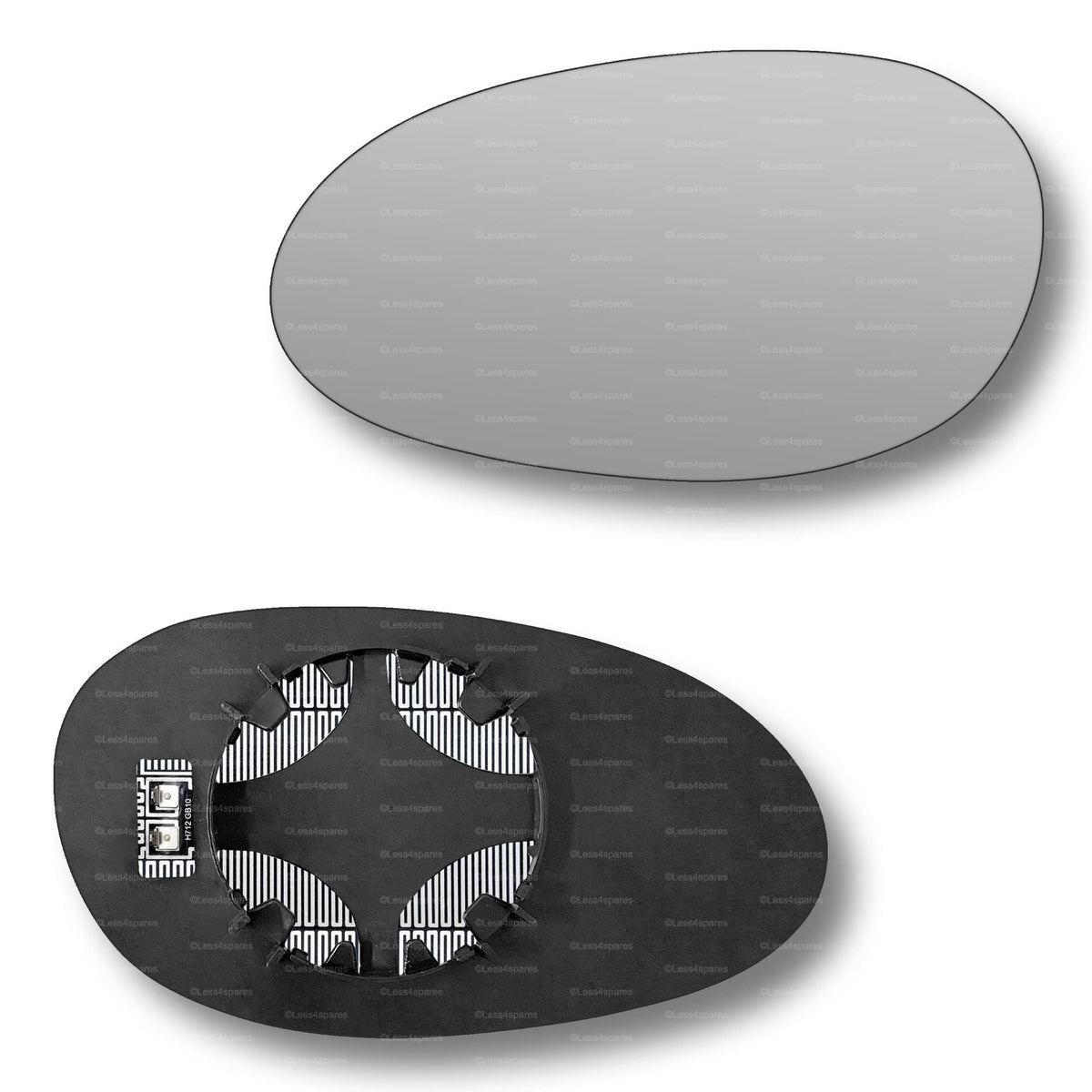 Replacement Wing Mirror Glass Left for Smart City Coupe, Fortwo, Roadster 1998-2007 Clip-On Passenger Near Side N/S Heated Convex