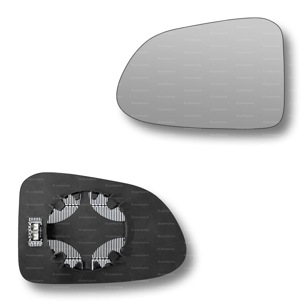 Replacement Wing Mirror Glass Left for Hyundai Santa Fe 2018-2022 Clip-On Passenger Near Side N/S Heated Convex - won't fit 18 reg, from 68 reg