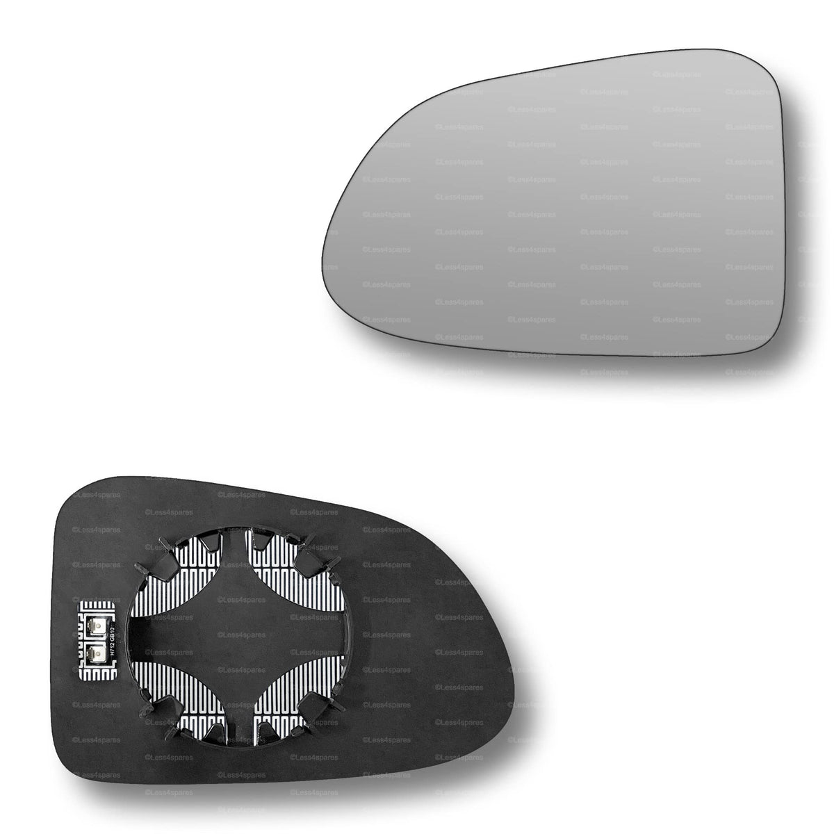 Replacement Wing Mirror Glass Left for Hyundai Santa Fe 2018-2022 Clip-On Passenger Near Side N/S Heated Convex - won't fit 18 reg, from 68 reg