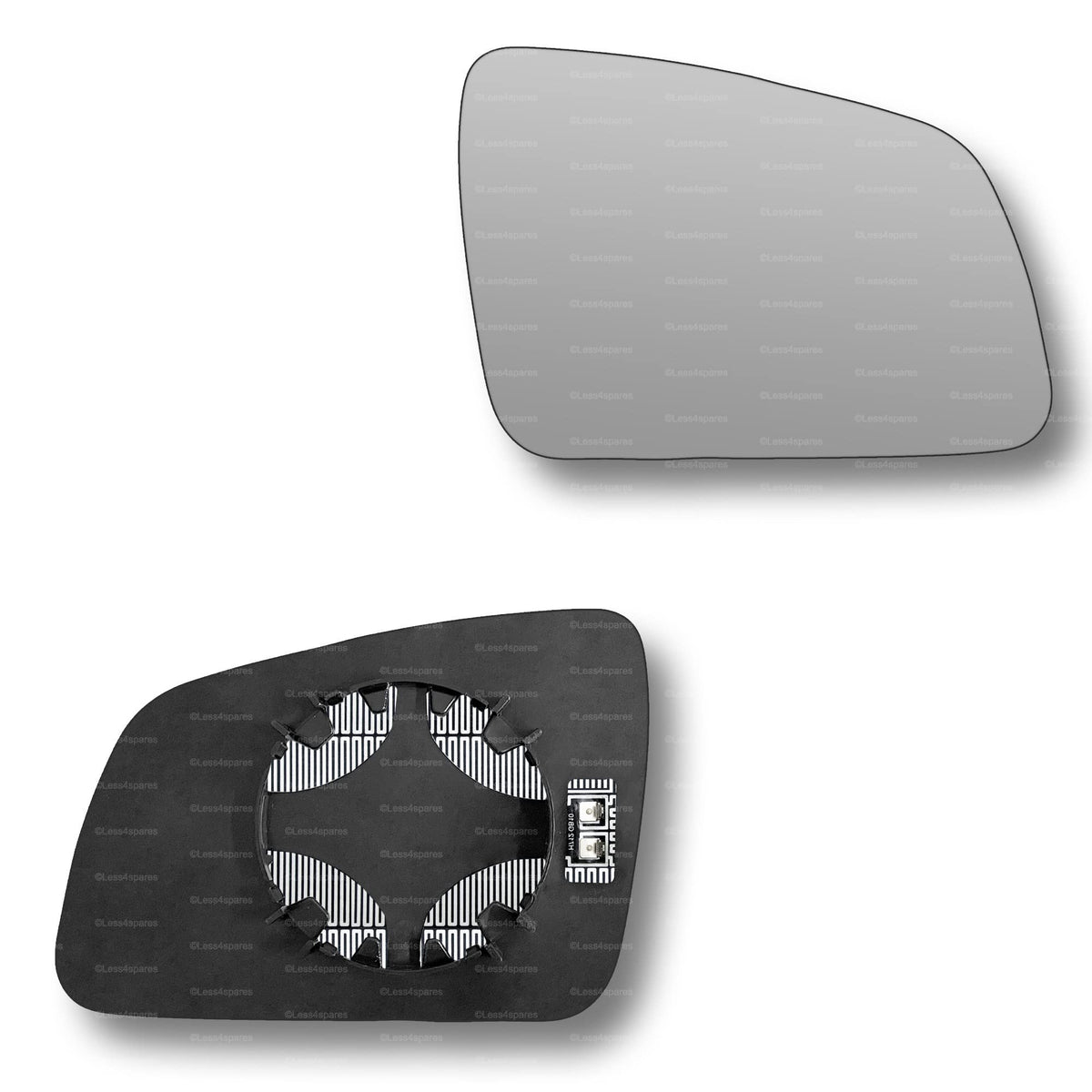 Replacement Wing Mirror Glass Right for Mercedes C-Class 2007-2008 Clip-On Driver Off side Heated Convex