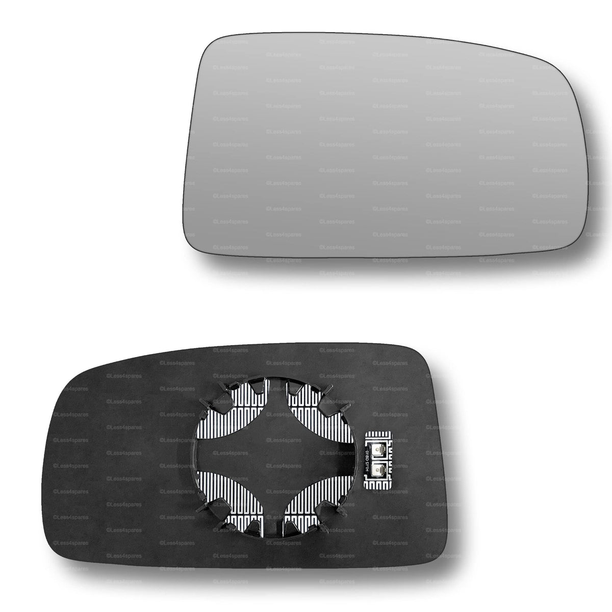 Replacement Wing Mirror Glass Right for Fiat Panda 2003-2009 Clip-On Driver Off side Heated Convex