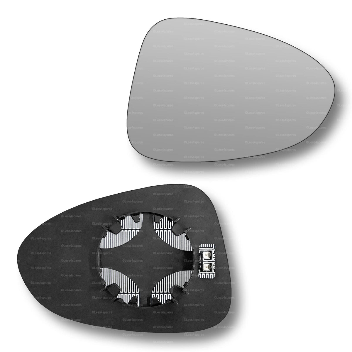 Replacement Wing Mirror Glass Right for Vauxhall Zafira Tourer 2011-2018 Clip-On Driver Off side Heated Convex