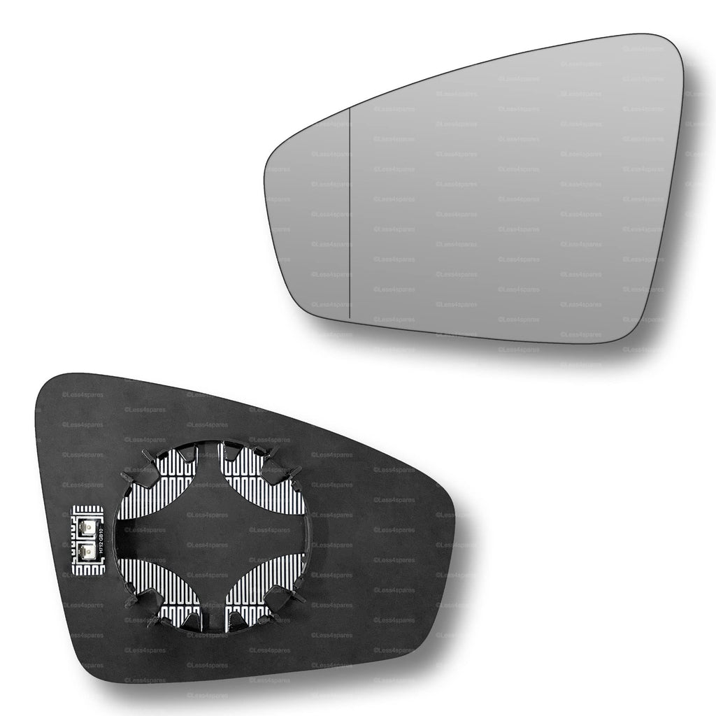 Replacement Wing Mirror Glass Left for VW Tiguan 2016-2022 Clip-On Passenger Near Side N/S Heated with Blind Spot