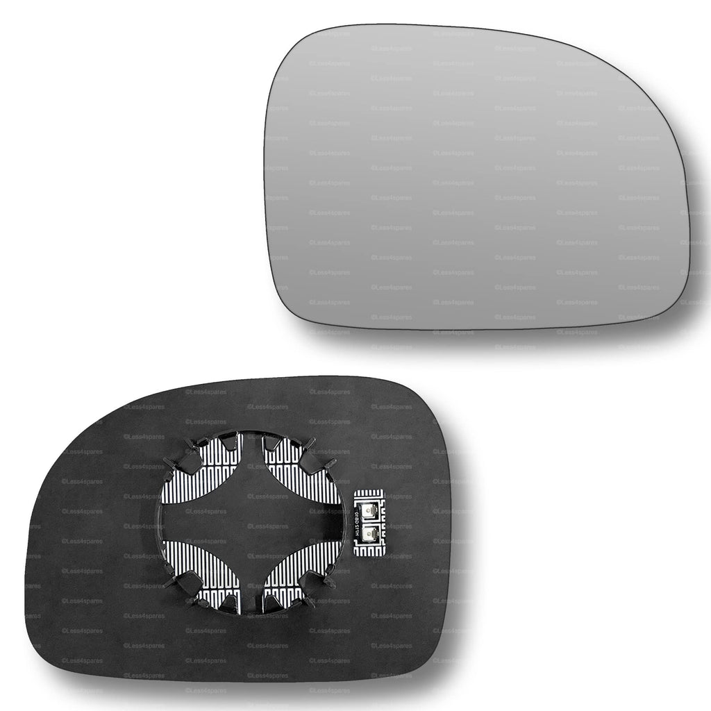 Replacement Wing Mirror Glass Right for Mercedes Viano 2004-2009 Clip-On Driver Off side Heated Convex