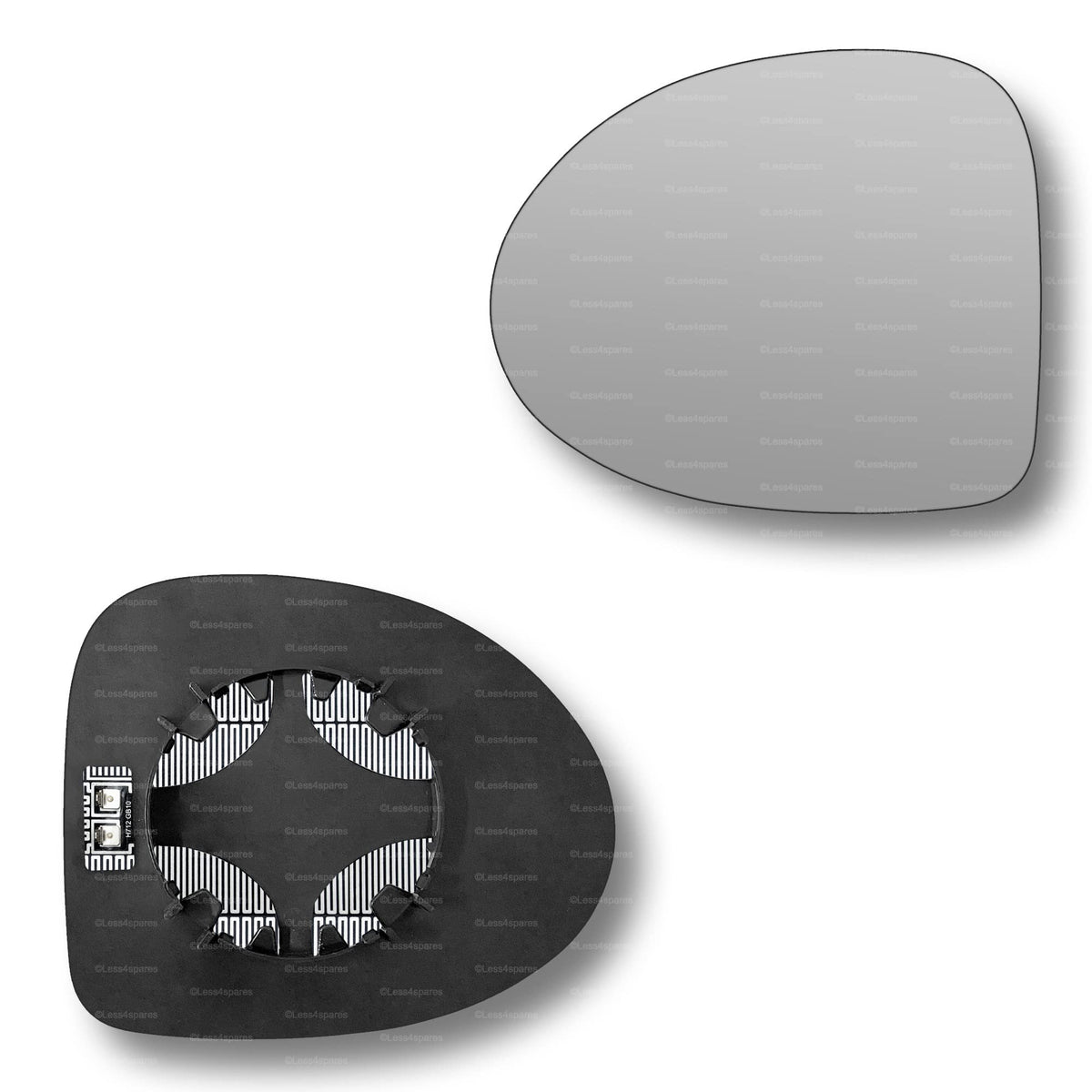 Replacement Wing Mirror Glass Left for Renault Wind 2010-2015 Clip-On Passenger Near Side N/S Heated Convex