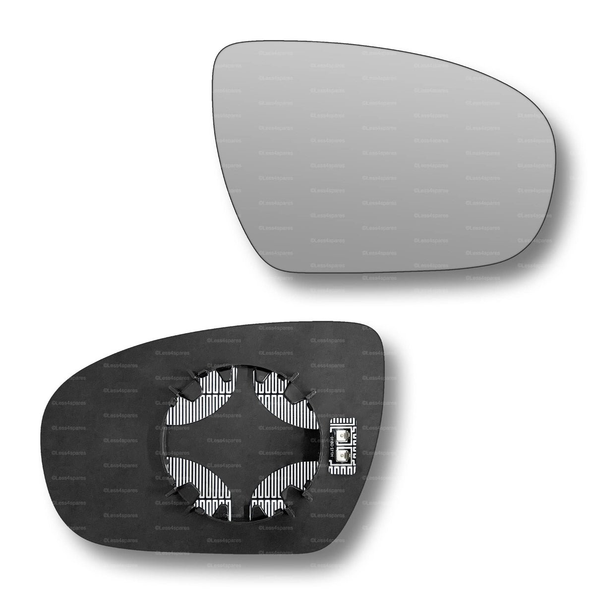 Replacement Wing Mirror Glass Right for Hyundai i20 2014-2020 Clip-On Driver Off side Heated Convex