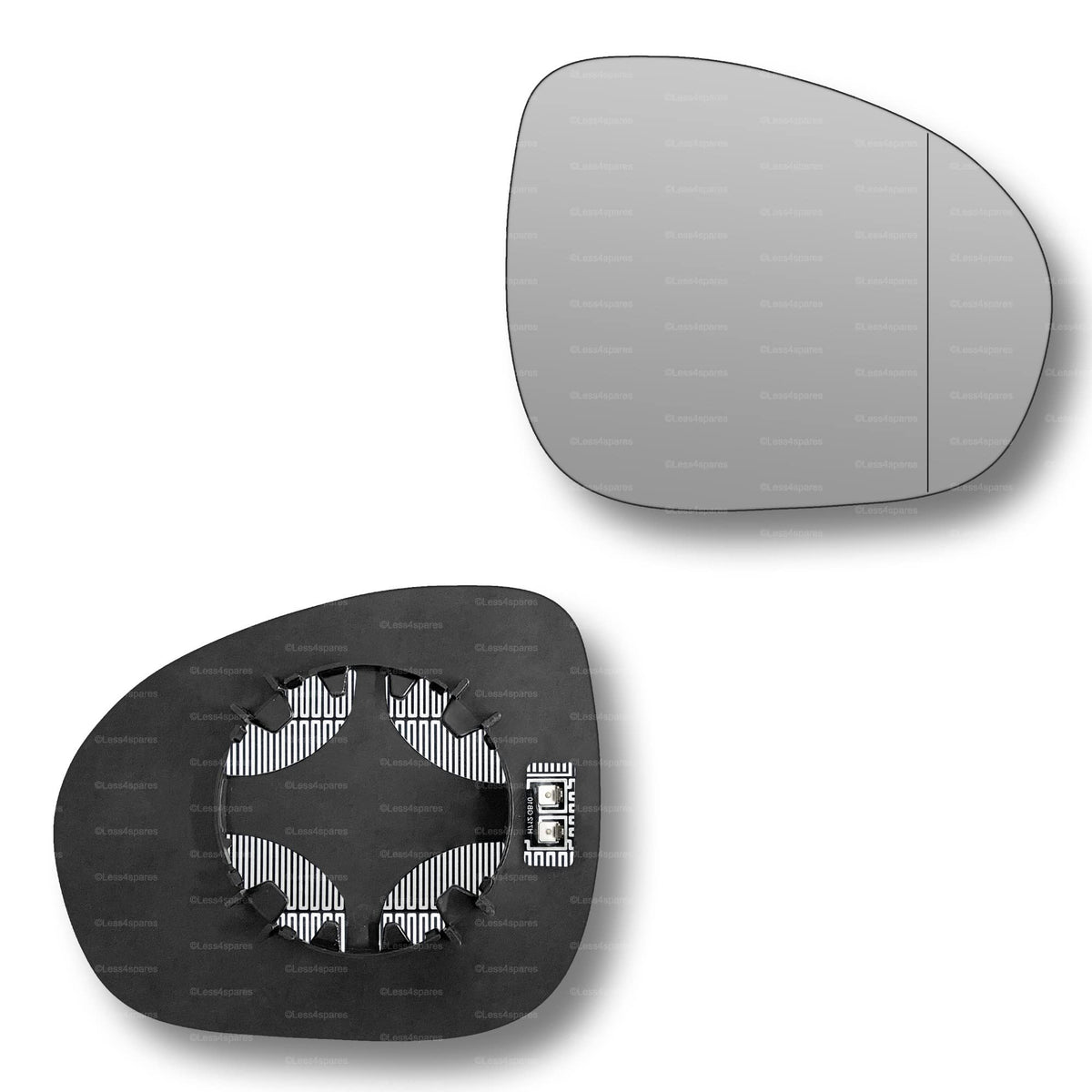Replacement Wing Mirror Glass Right for Fiat 500x 2015-2022 Clip-On Driver Off side Heated with Blind Spot