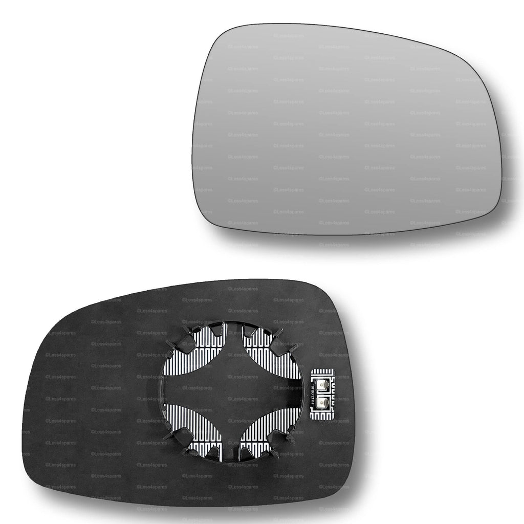 Replacement Wing Mirror Glass Right for Suzuki Swift 2005-2010 Clip-On Driver Off side Heated Convex