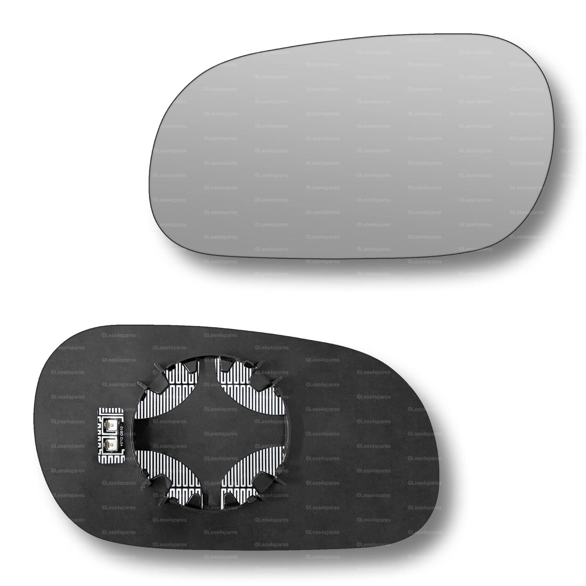 Replacement Wing Mirror Glass Left for Mitsubishi Carisma 1995-2006 Clip-On Passenger Near Side N/S Heated Convex