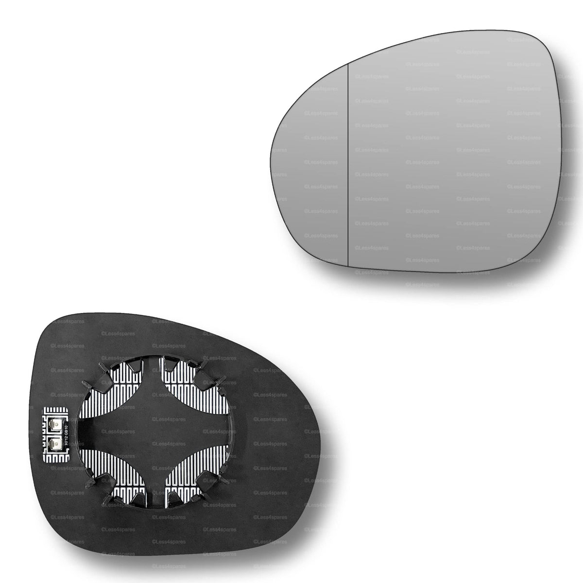 Replacement Wing Mirror Glass Left for Fiat 500x 2015-2022 Clip-On Passenger Near Side N/S Heated with Blind Spot