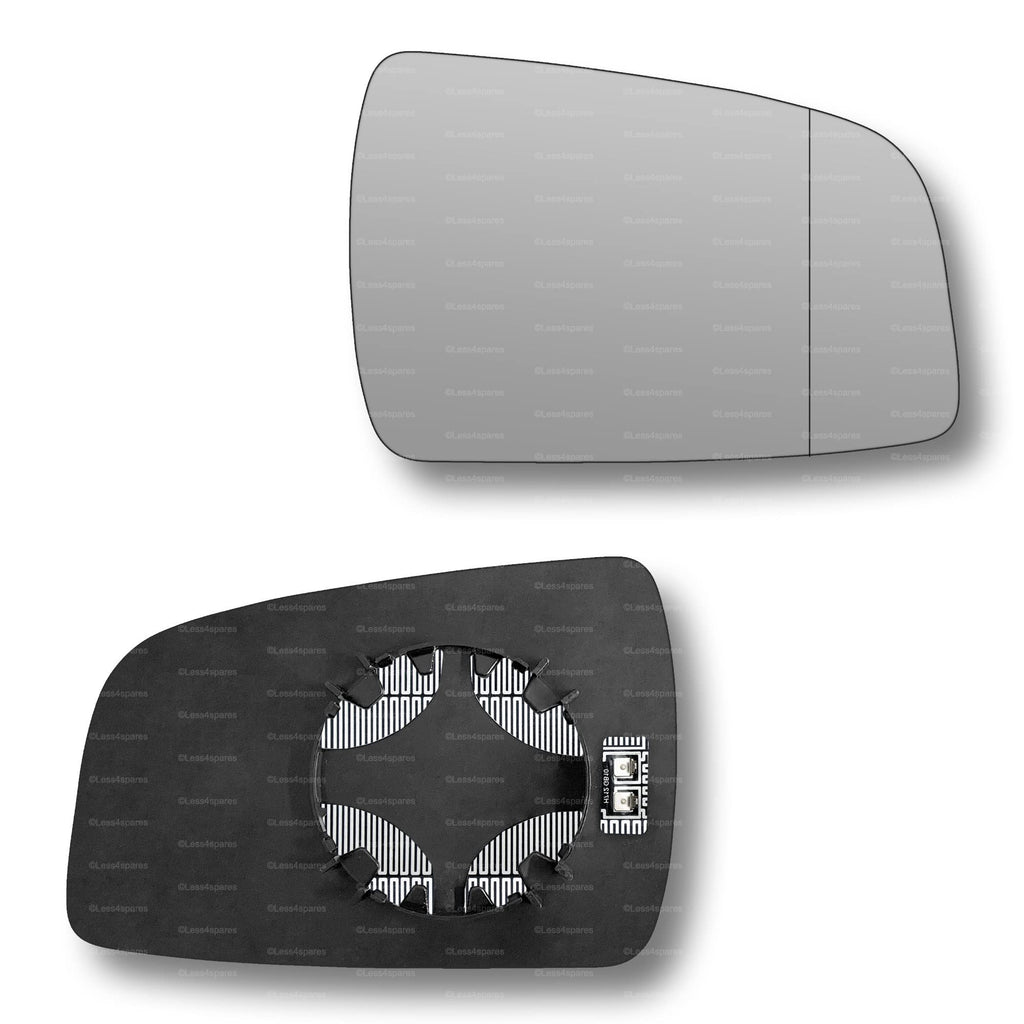 Replacement Wing Mirror Glass Right for Vauxhall Zafira 2009-2014 Clip-On Driver Off side Heated with Blind Spot
