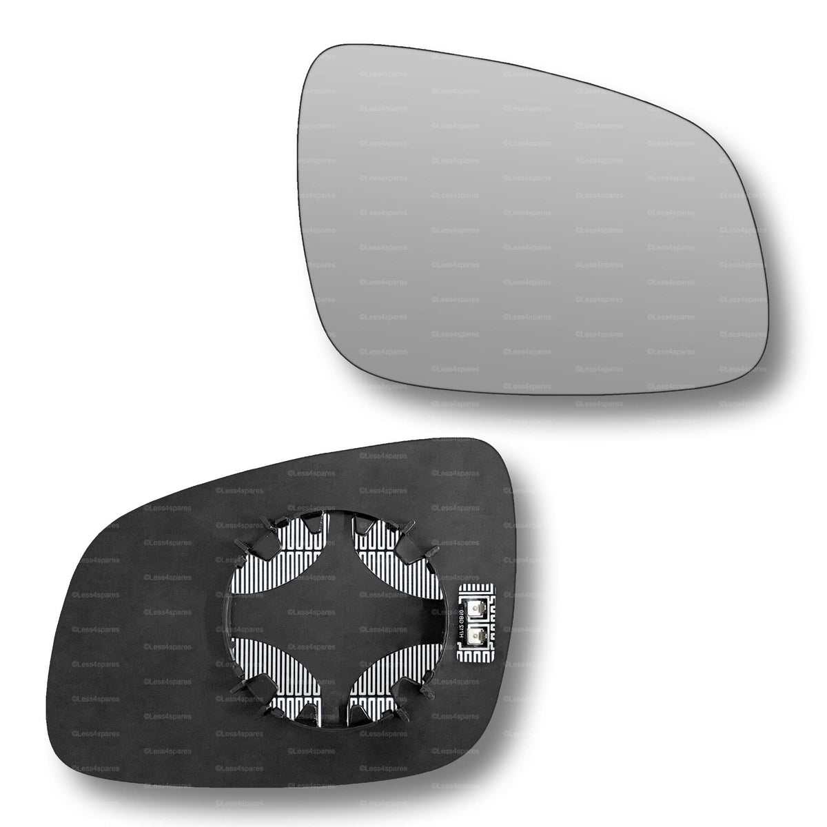 Replacement Wing Mirror Glass Right for Chevrolet Spark 2009-2015 Clip-On Driver Off side Heated Convex