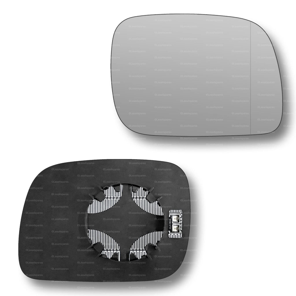Replacement Wing Mirror Glass Right for VW Touareg 2002-2006 Clip-On Driver Off side Heated with Blind Spot