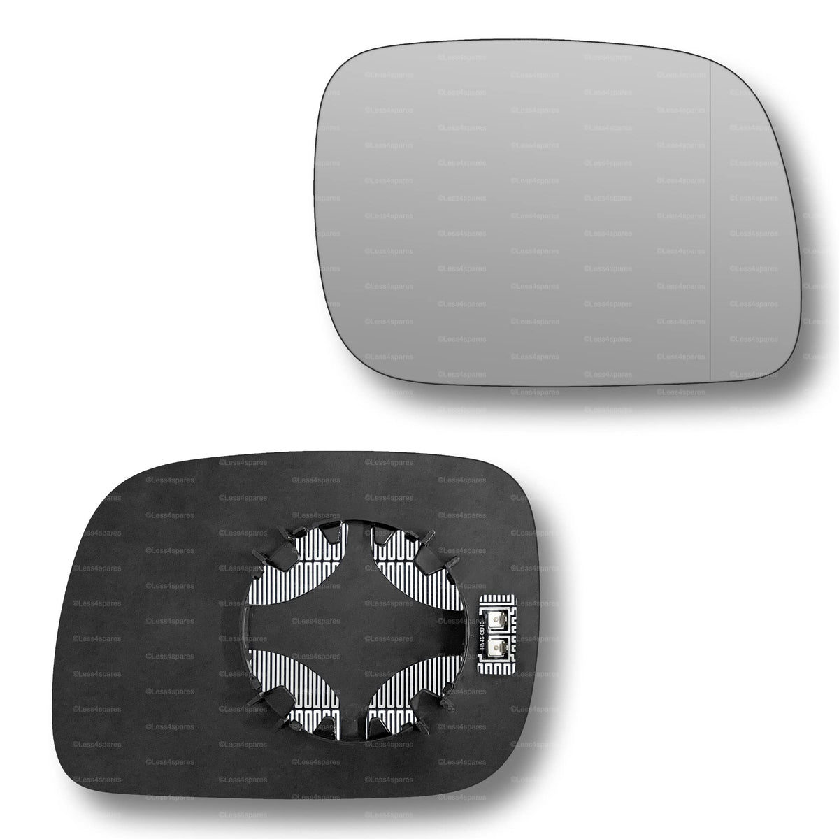 Replacement Wing Mirror Glass Right for VW Touareg 2002-2006 Clip-On Driver Off side Heated with Blind Spot
