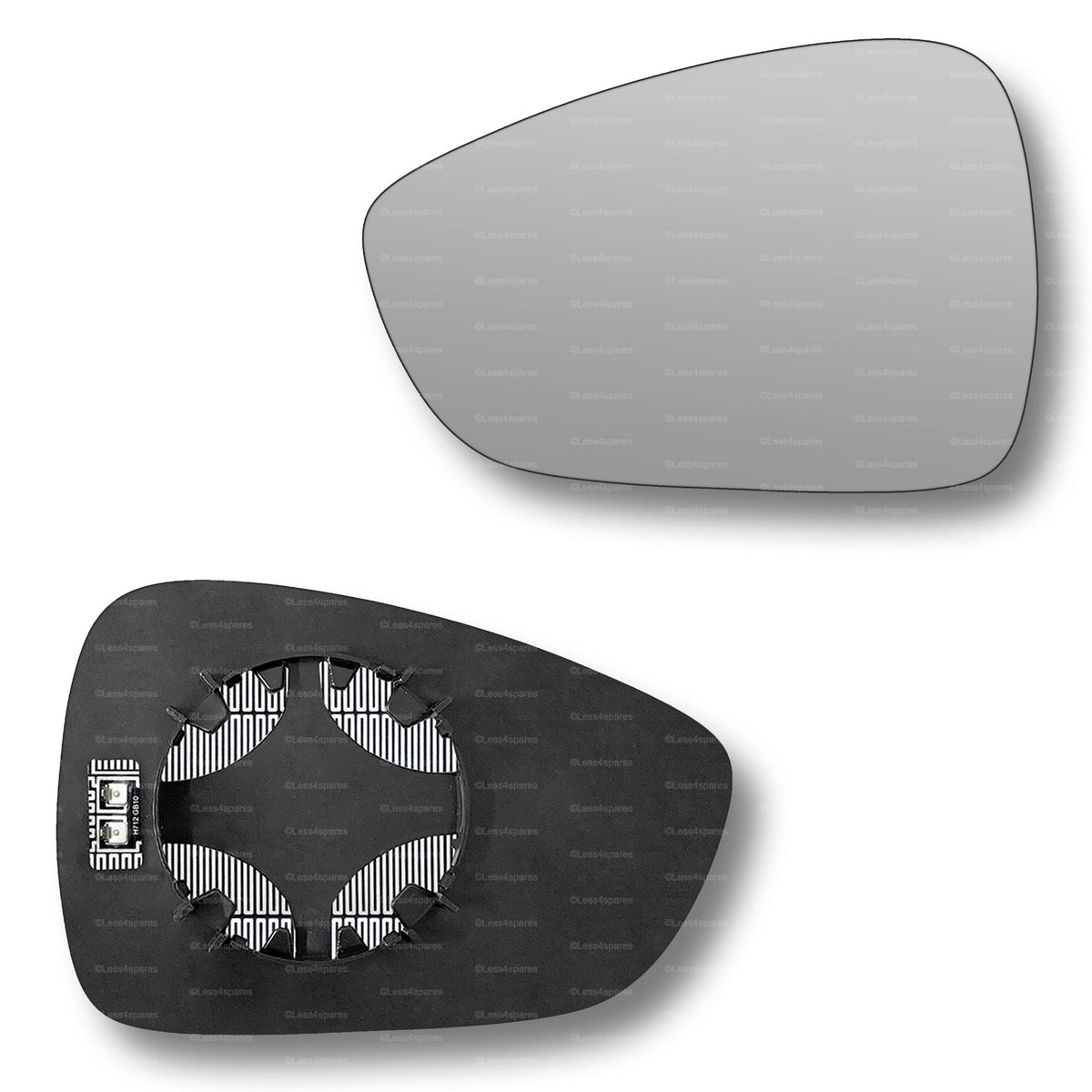 Replacement Wing Mirror Glass Left for DS DS4, DS4 Crossback 2015-2018 Clip-On Passenger Near Side N/S Heated Convex